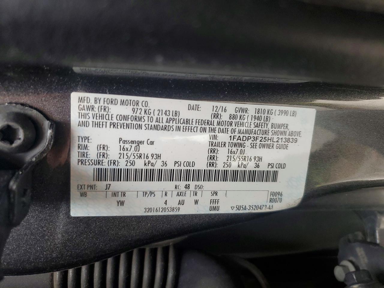 2017 FORD FOCUS