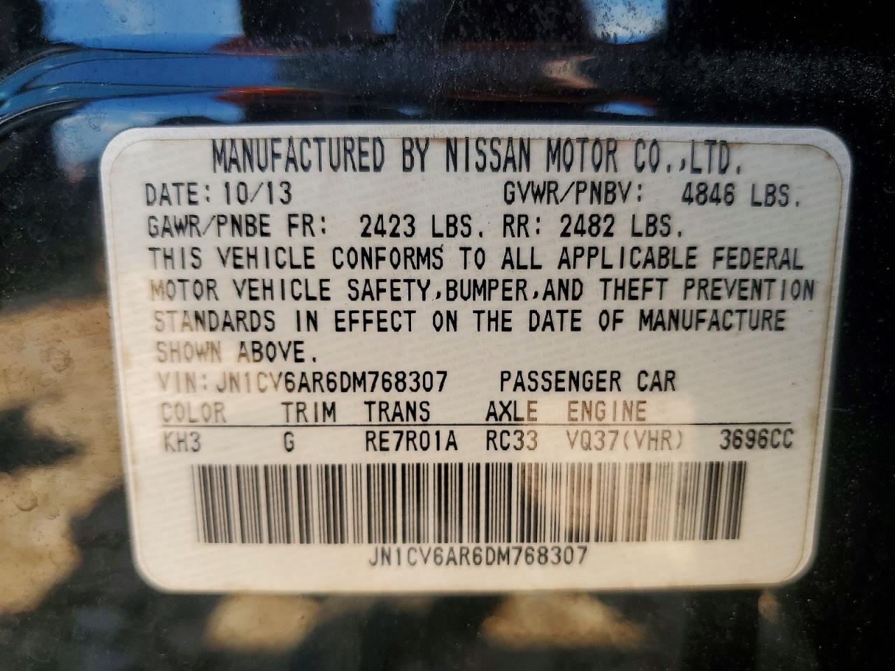 2013 INFINITI G37