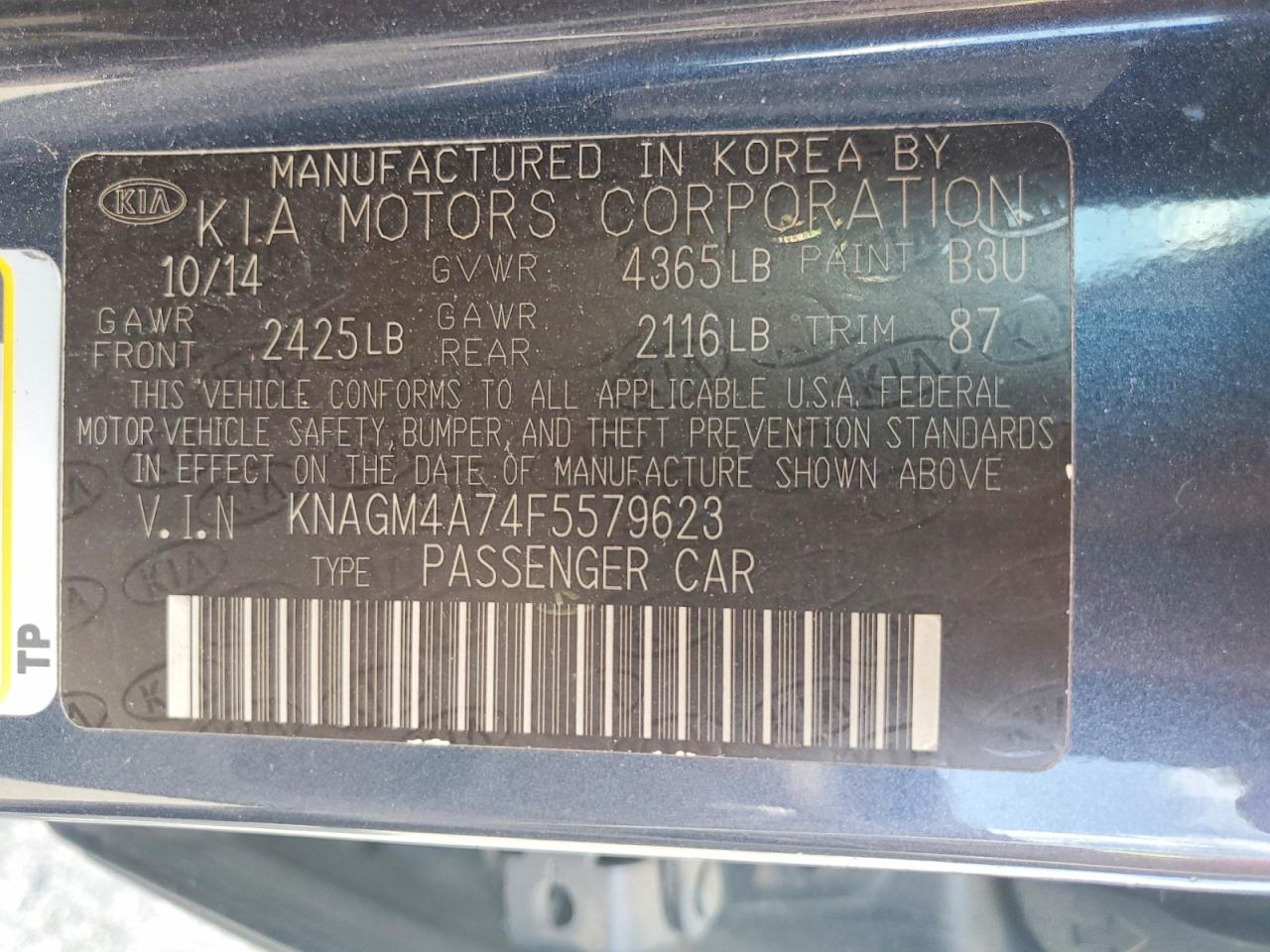 2015 KIA OPTIMA