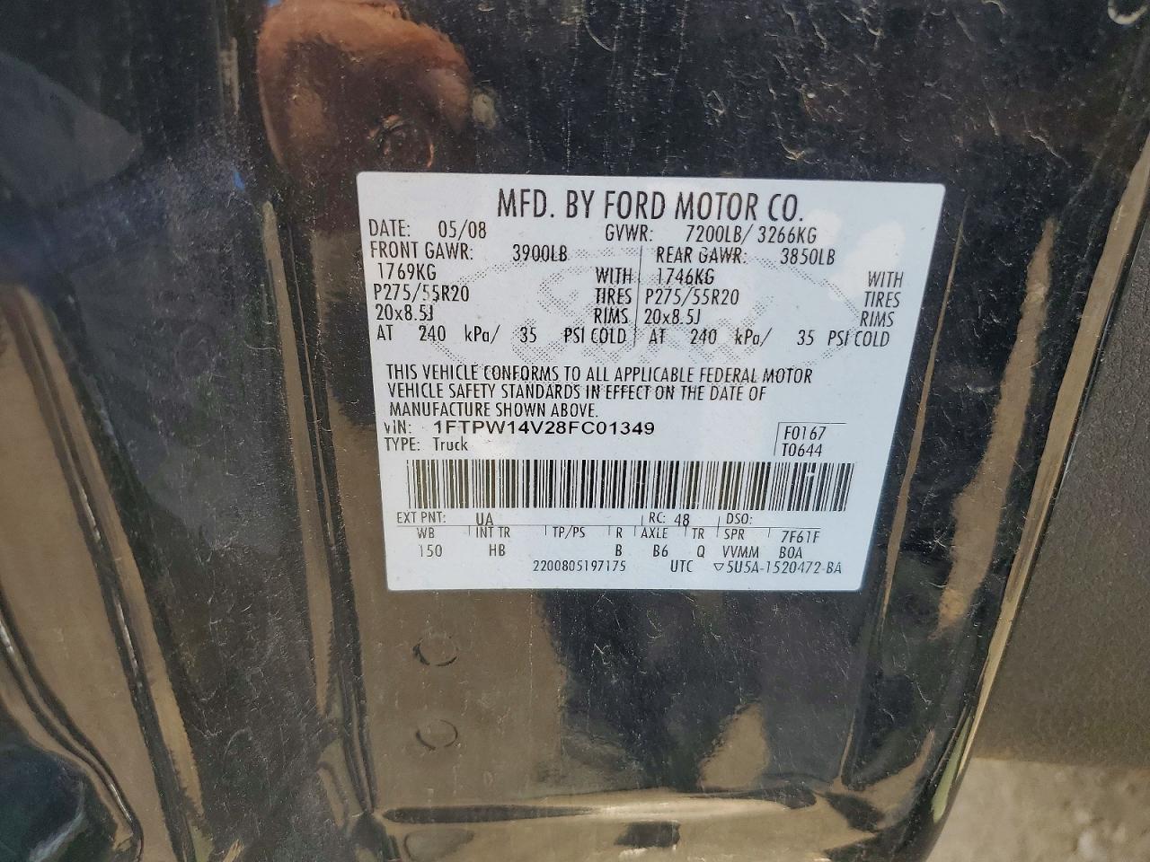 2008 FORD F150