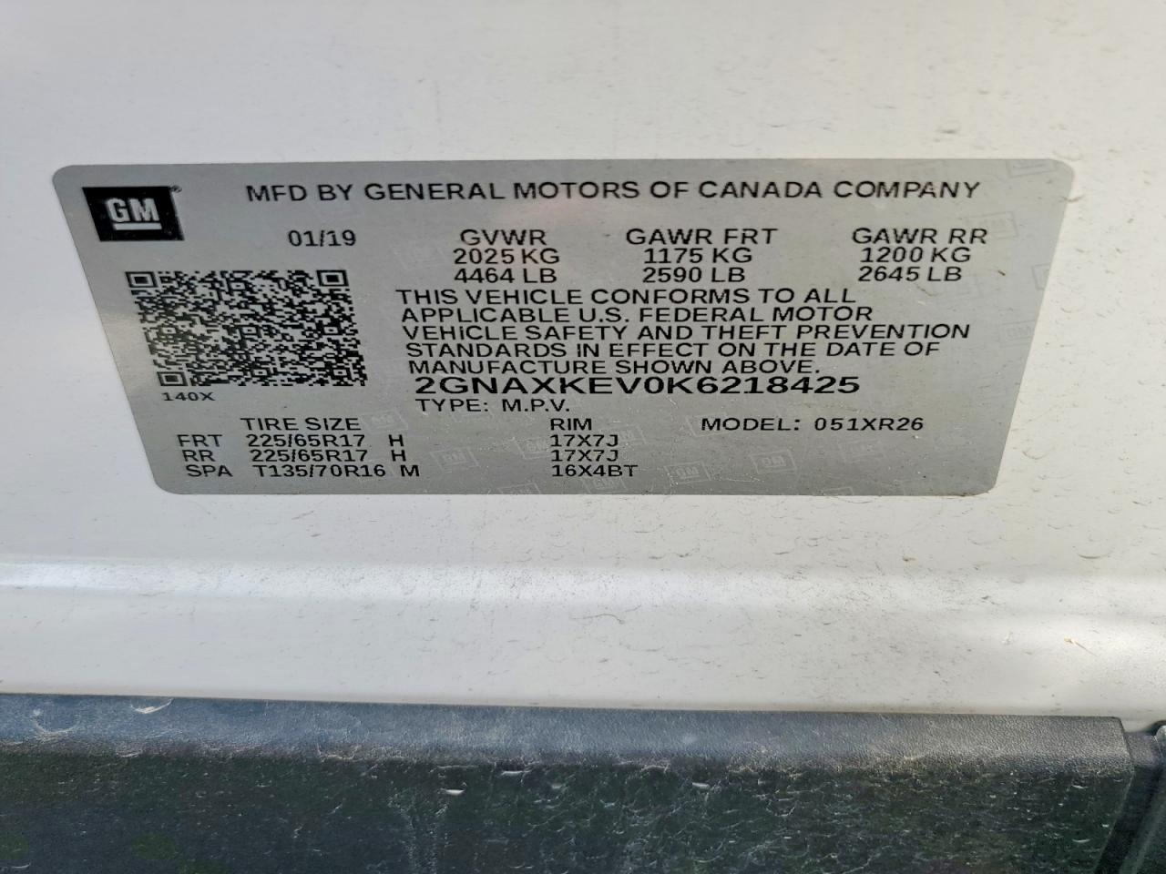 2019 CHEVROLET EQUINOX