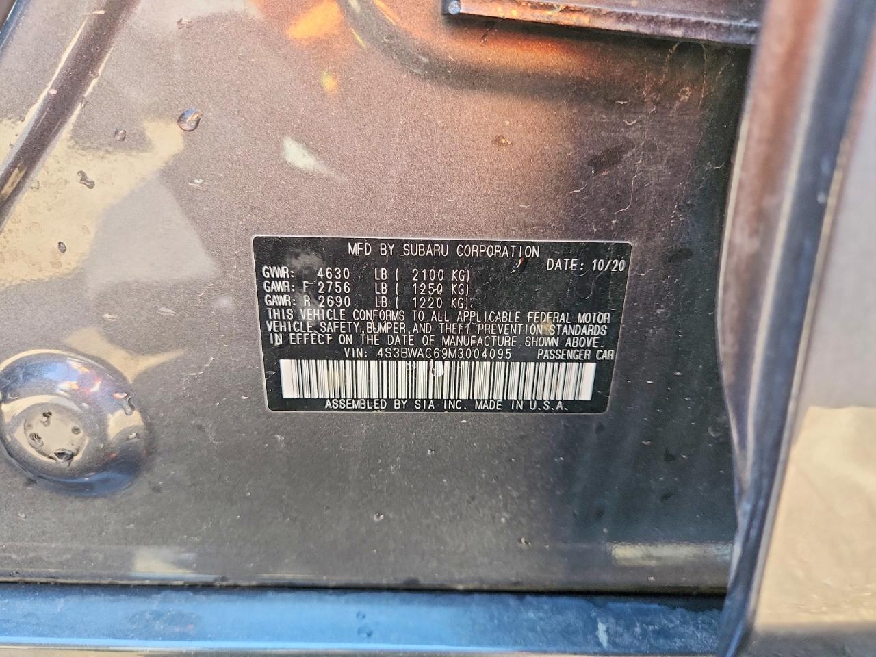 2021 SUBARU LEGACY