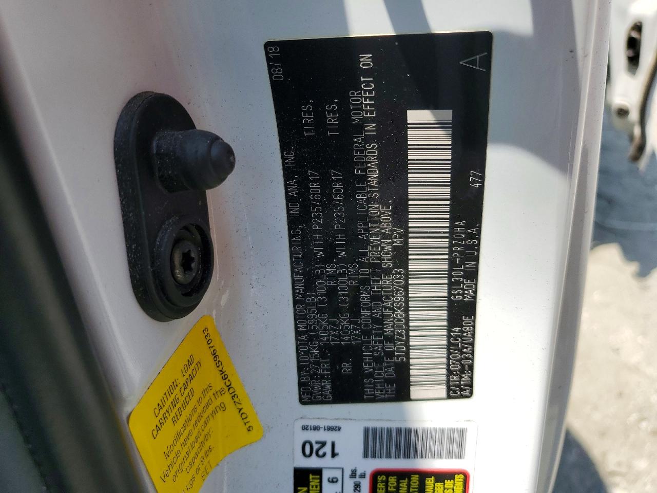 2019 TOYOTA SIENNA