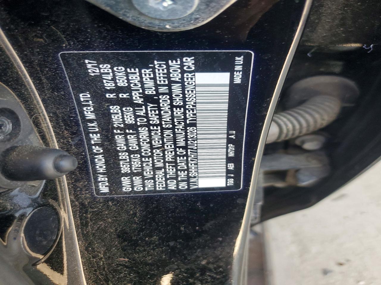 2018 HONDA CIVIC