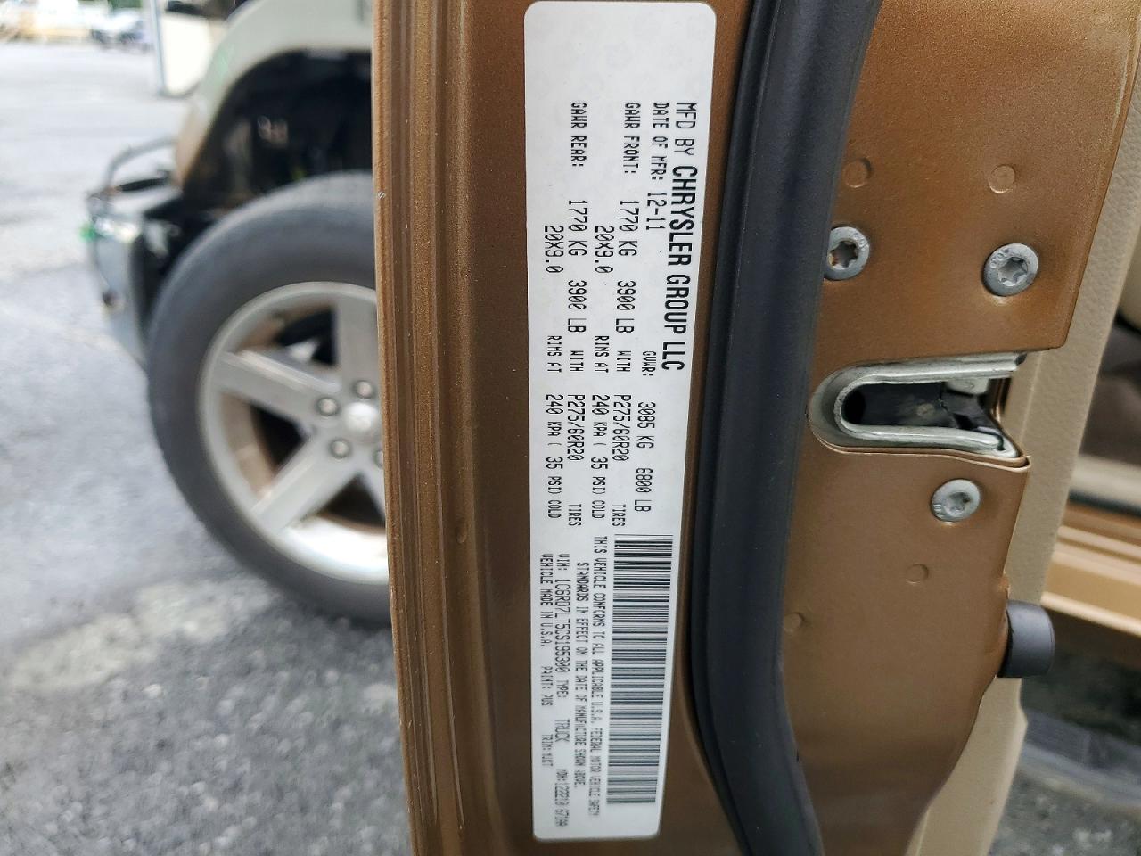 2012 DODGE RAM 1500