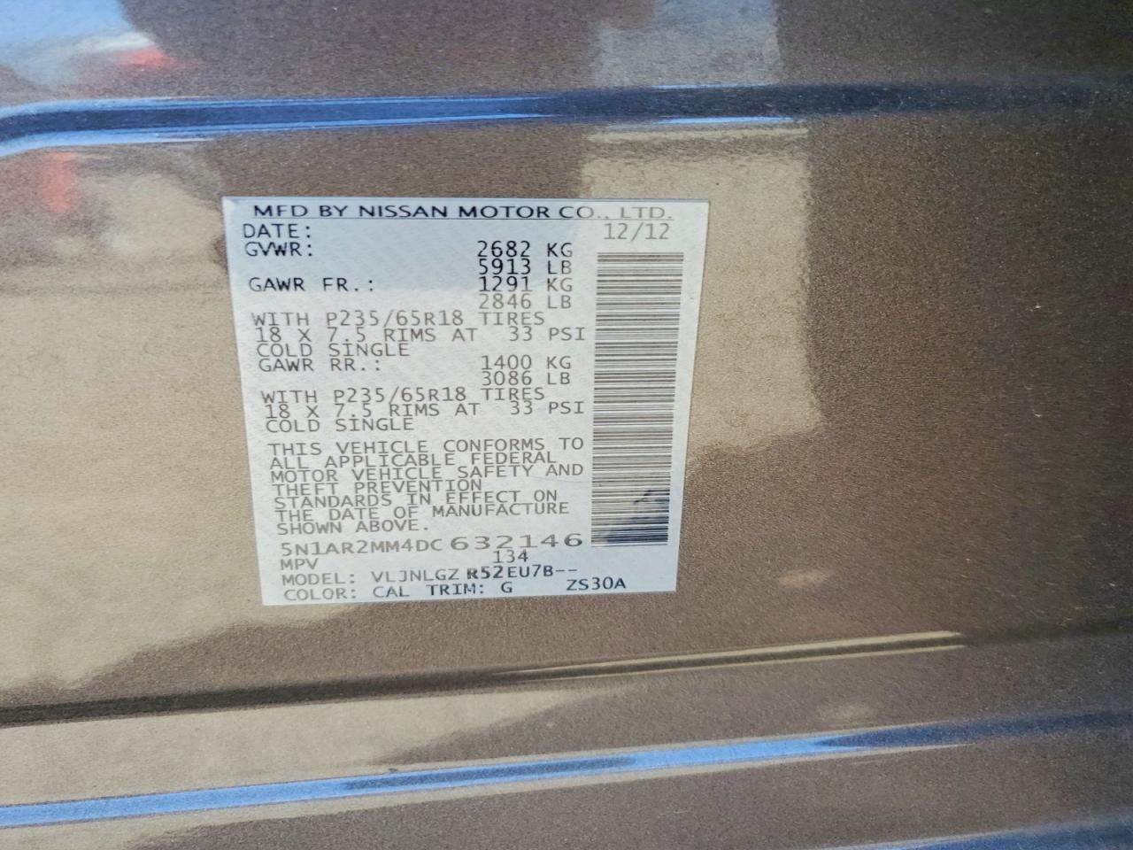 2013 NISSAN PATHFINDER
