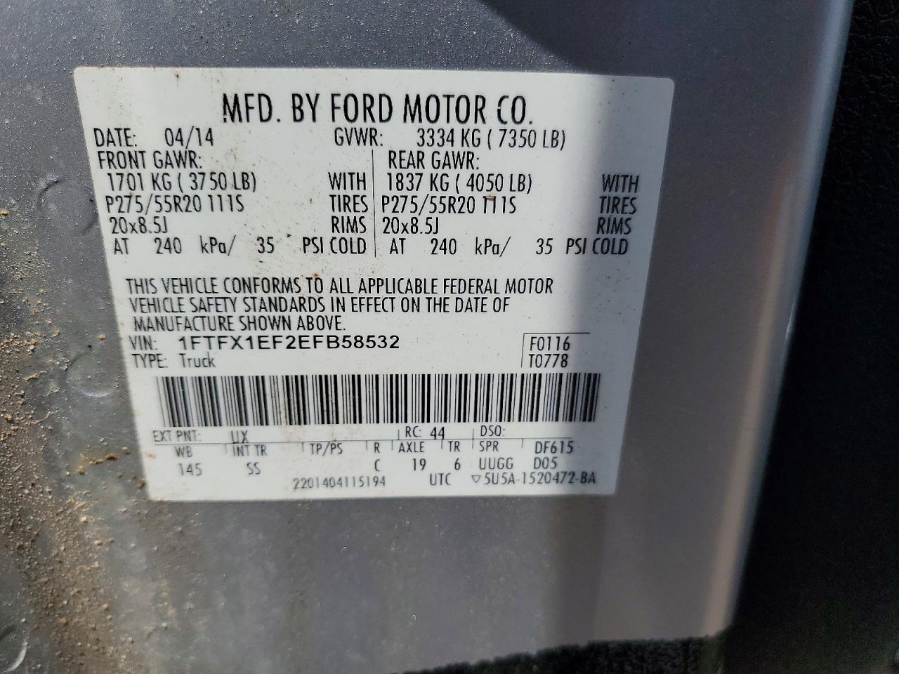 2014 FORD F150