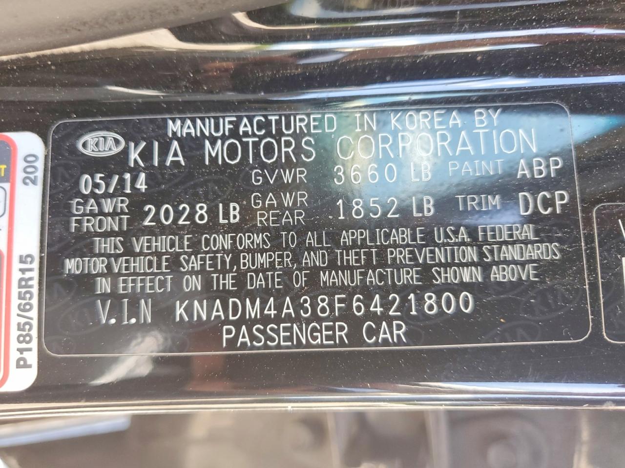 2015 KIA RIO
