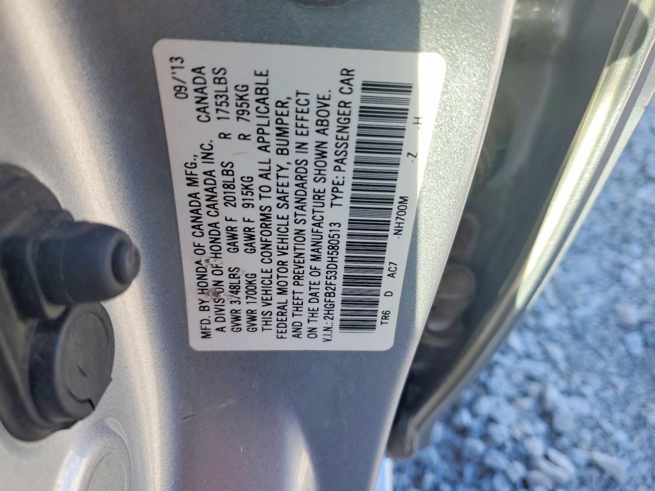 2013 HONDA CIVIC