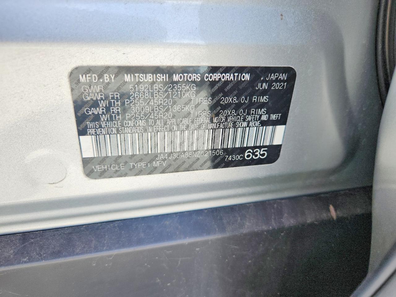 2022 MITSUBISHI OUTLANDER