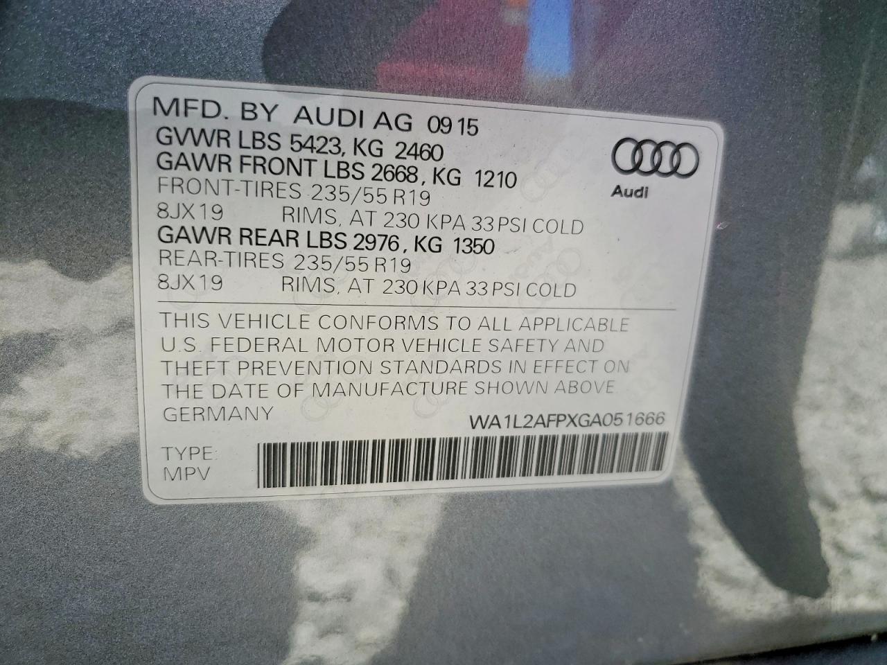 2016 AUDI Q5