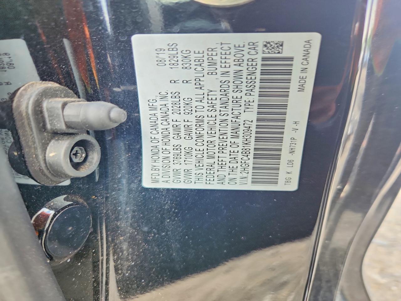 2019 HONDA CIVIC