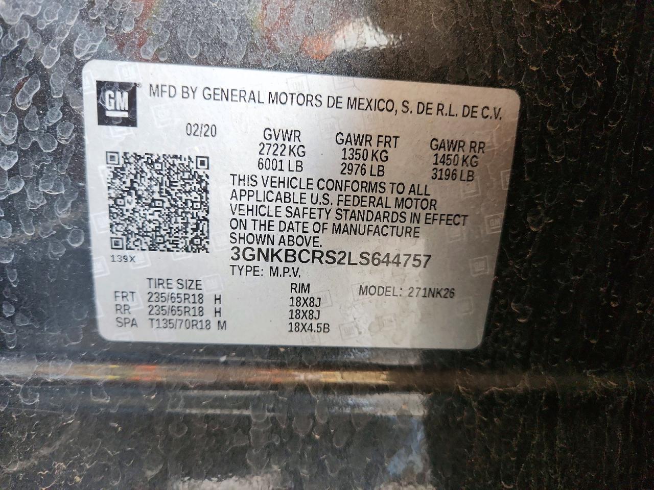 2020 CHEV BLAZER