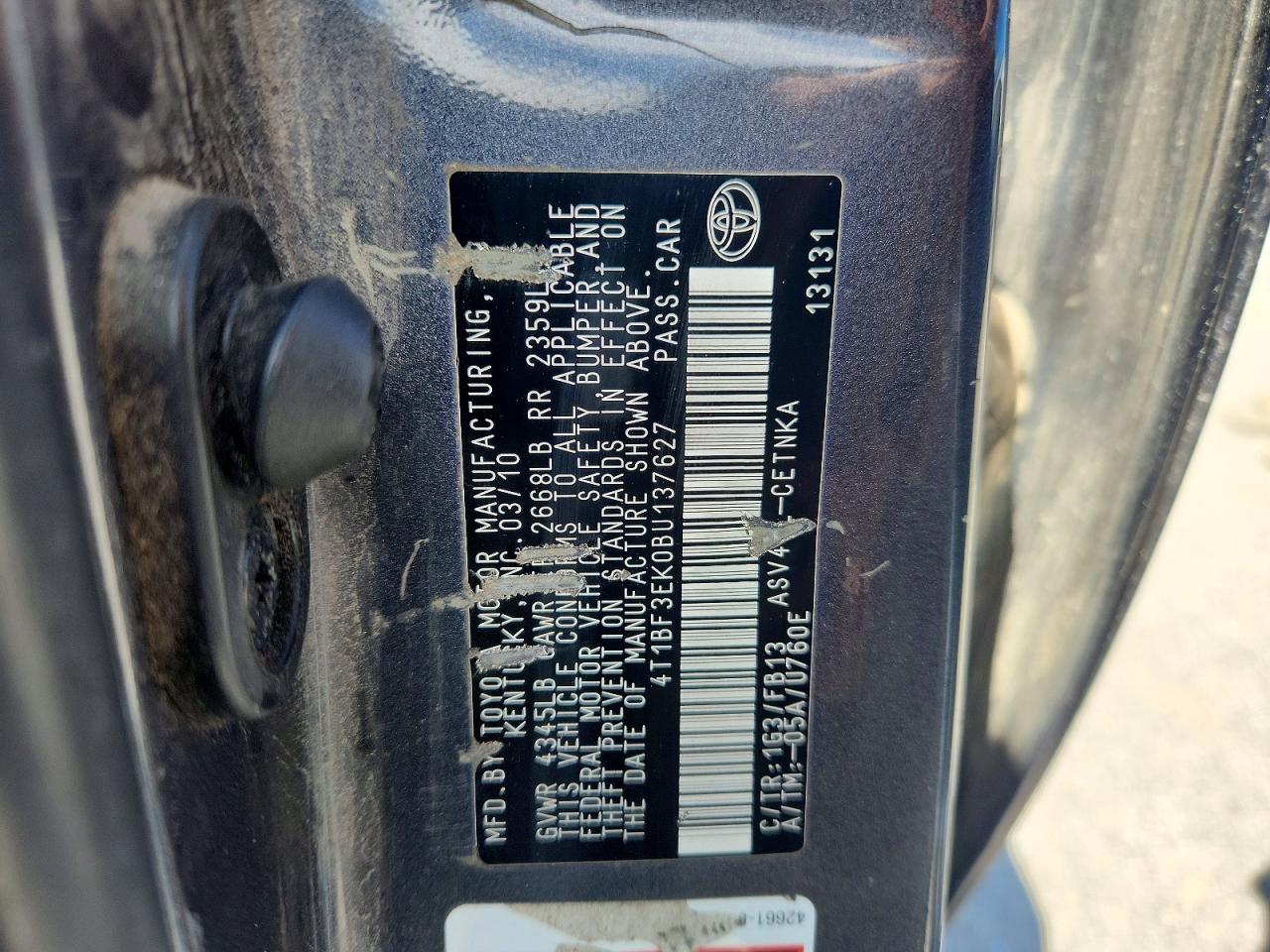 2011 TOYOTA CAMRY