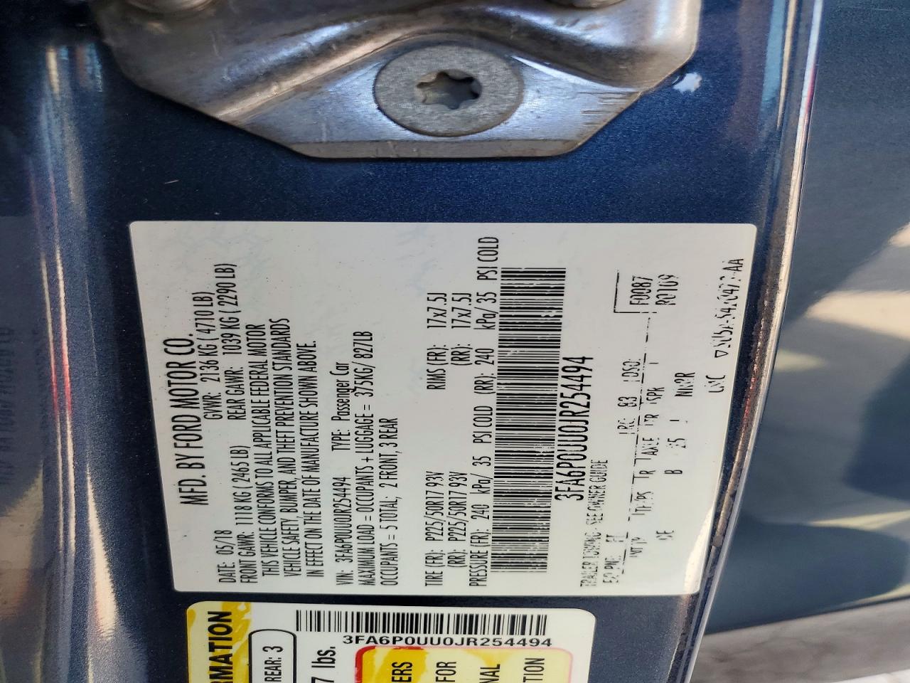 2018 FORD FUSION