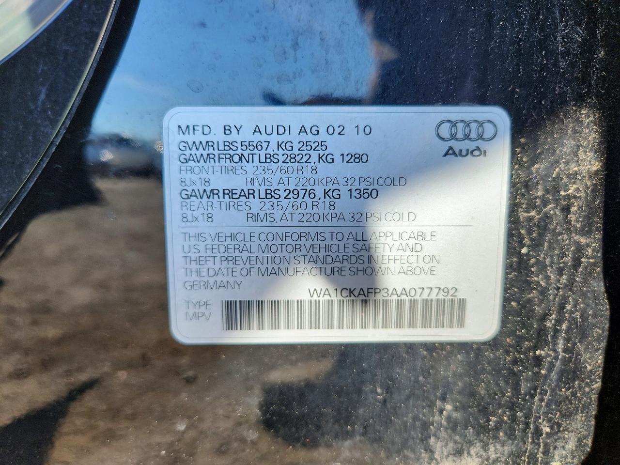 2010 AUDI Q5
