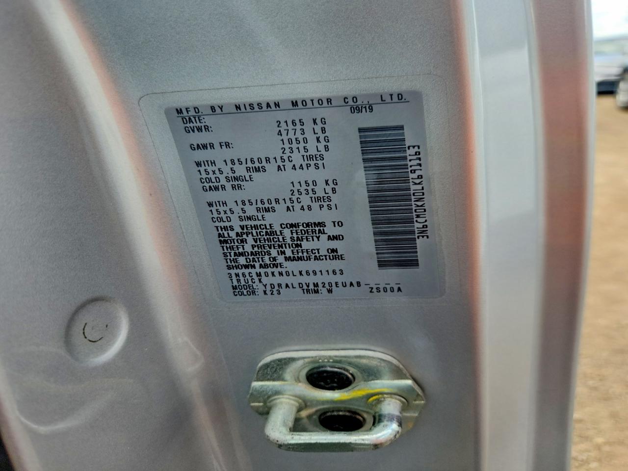 2020 NISSAN NV200 S