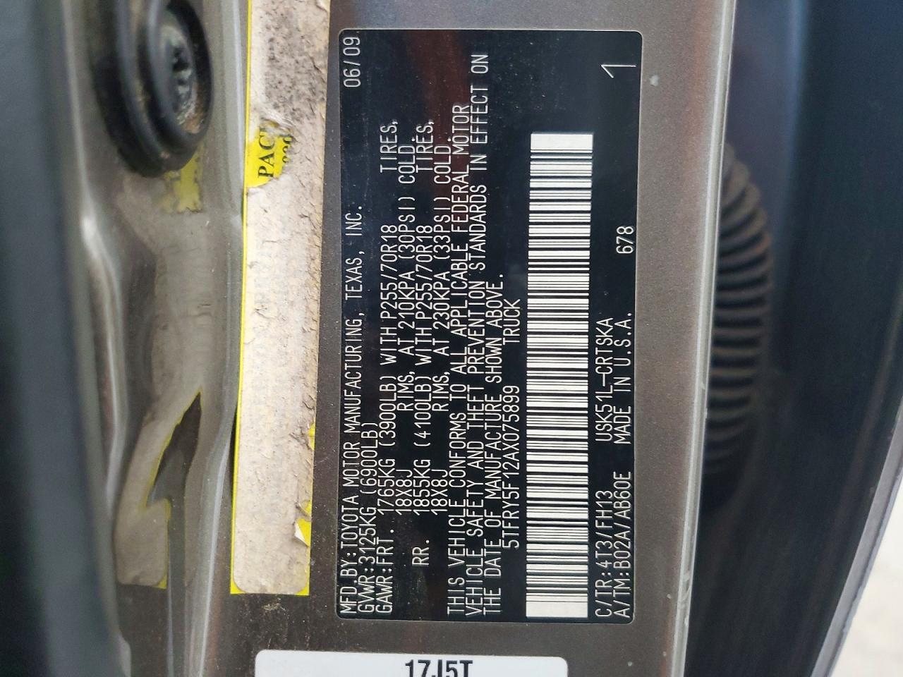 2010 TOYOTA TUNDRA