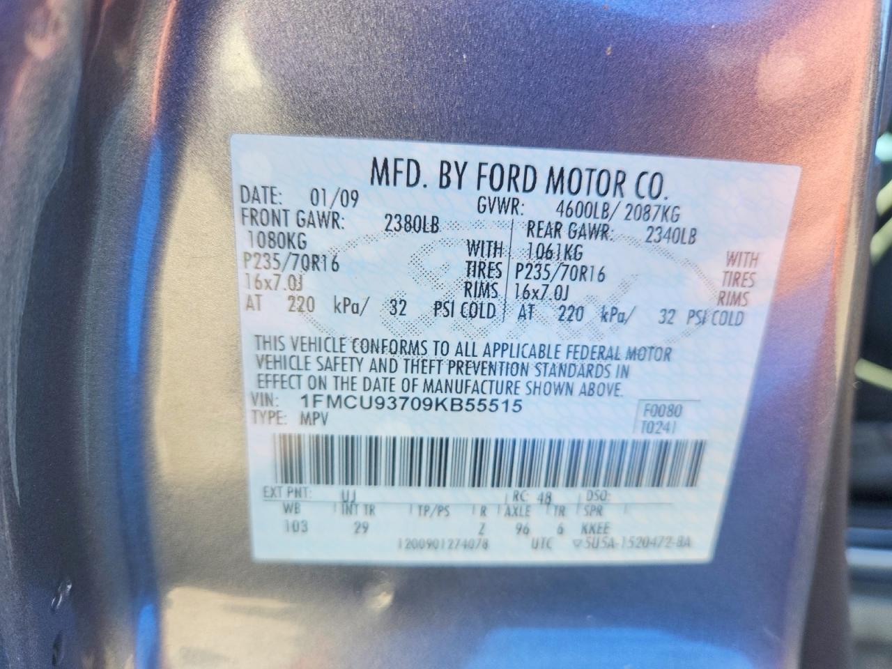 2009 FORD ESCAPE