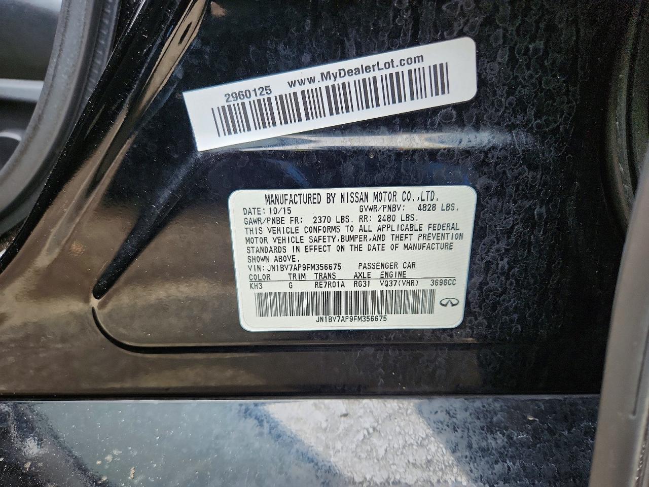 2015 INFINITI Q50
