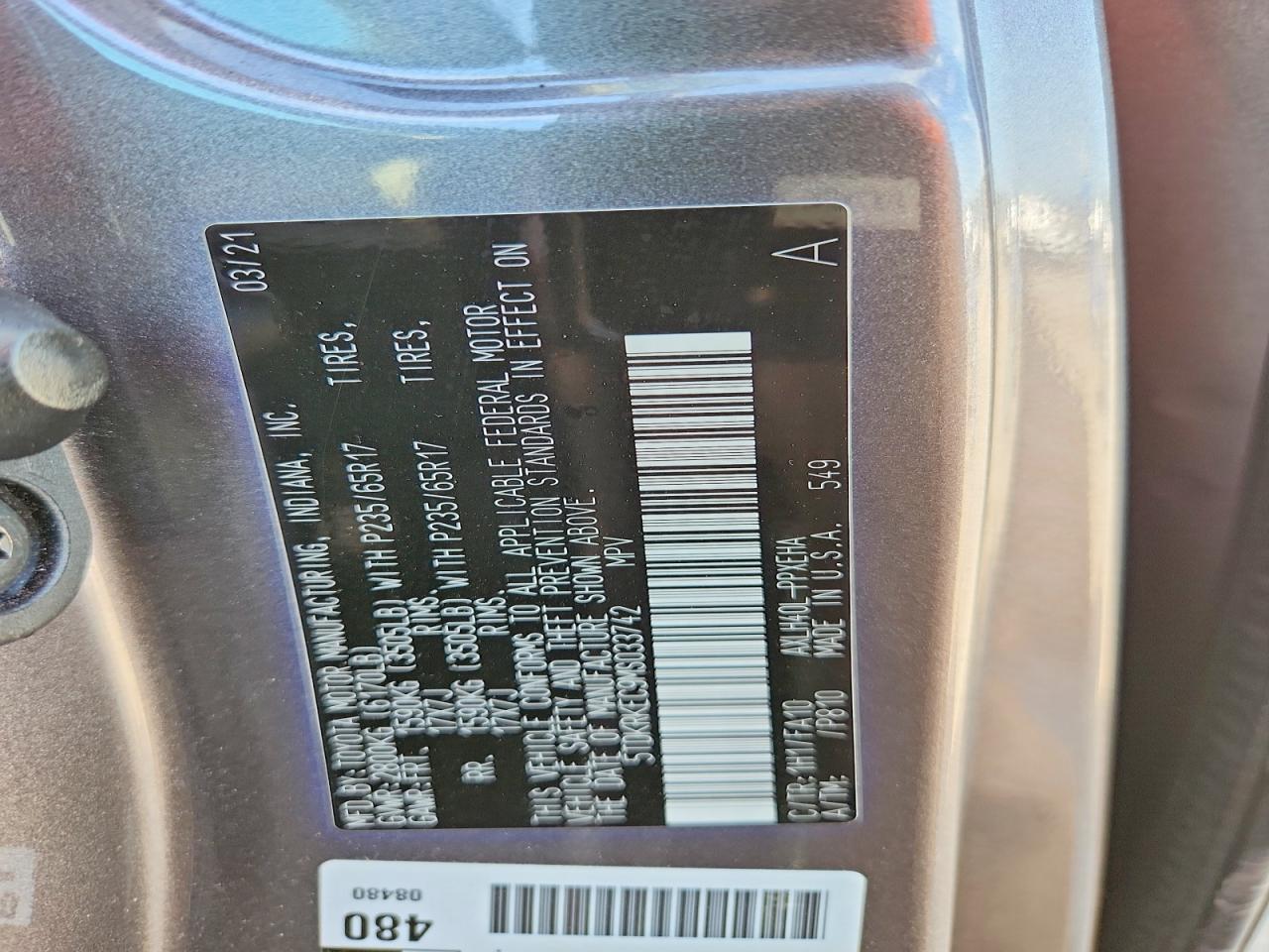 2021 TOYOTA SIENNA