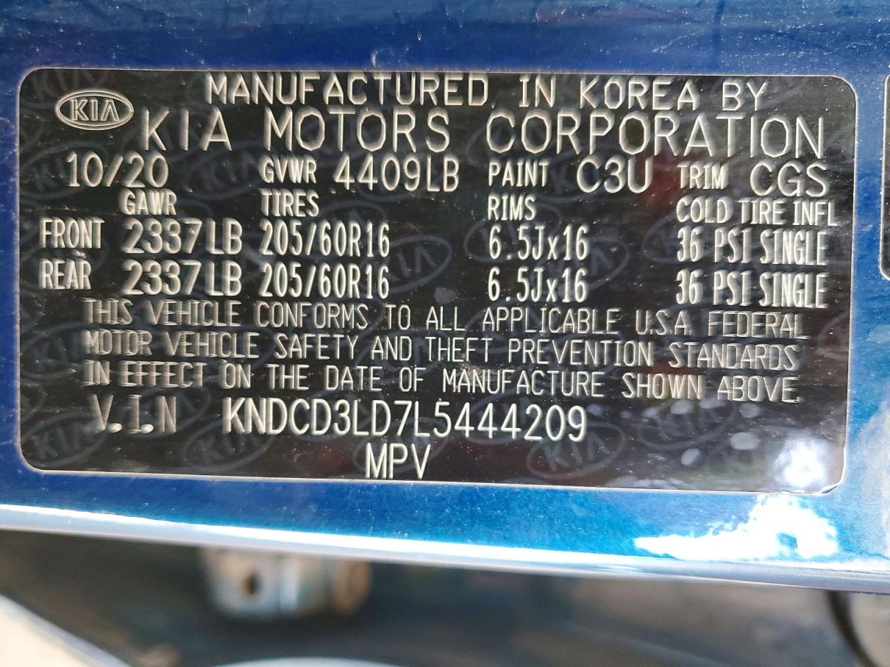 2020 KIA NIRO