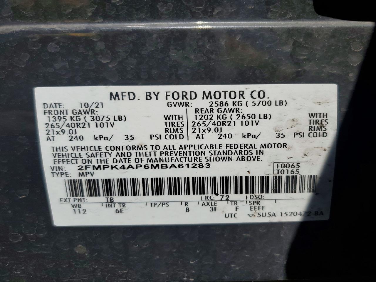 2021 FORD EDGE