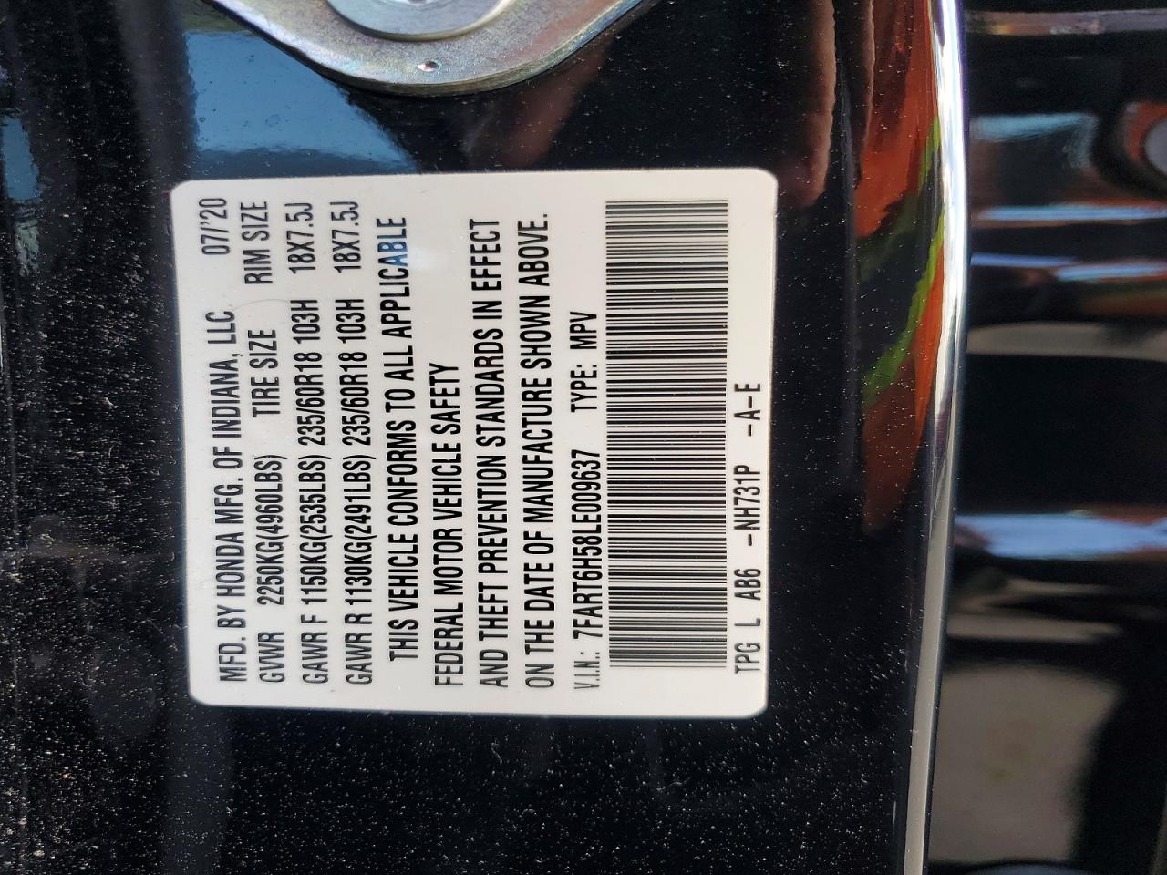 2020 HONDA CRV