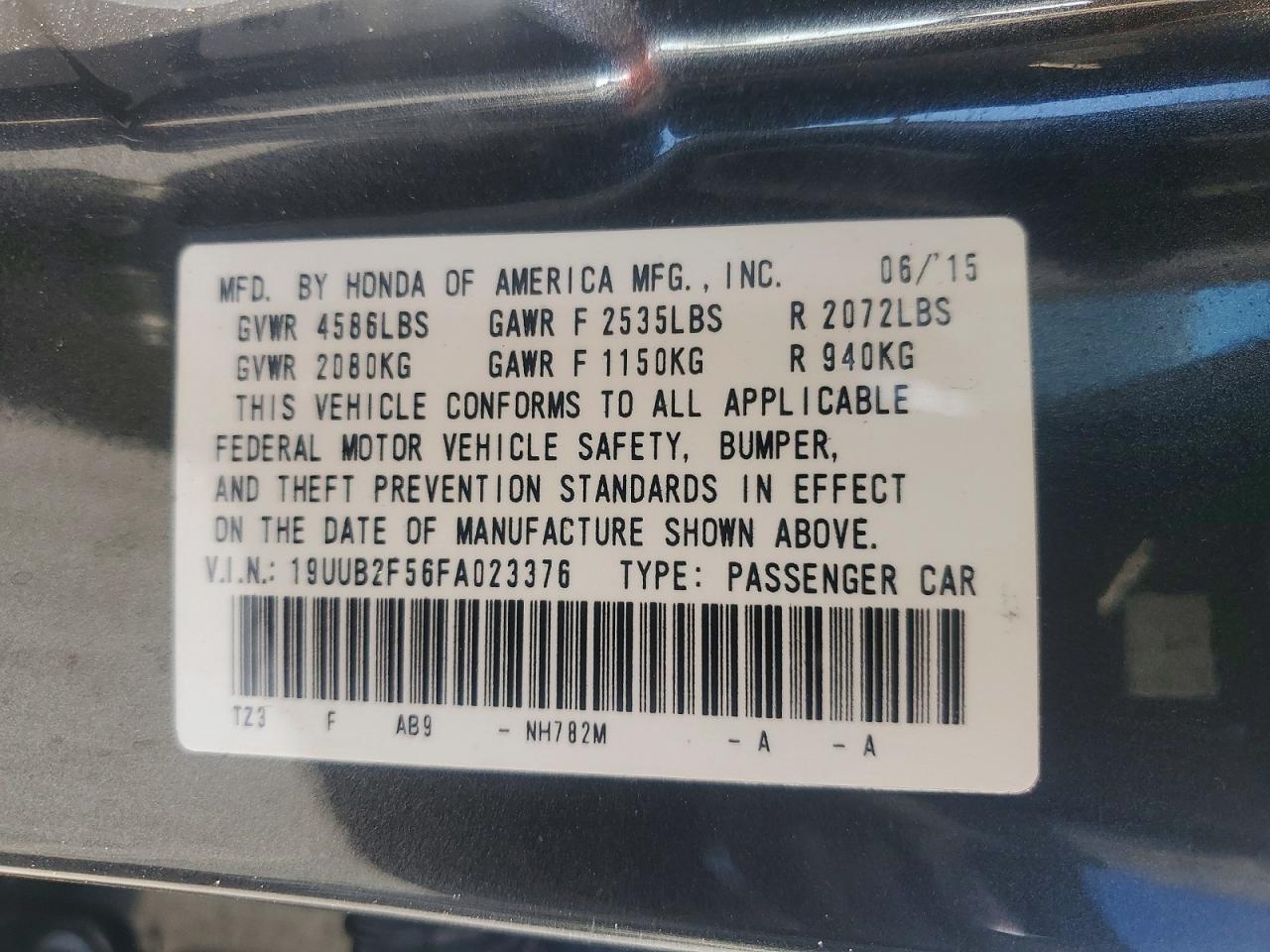 2015 ACURA TLX