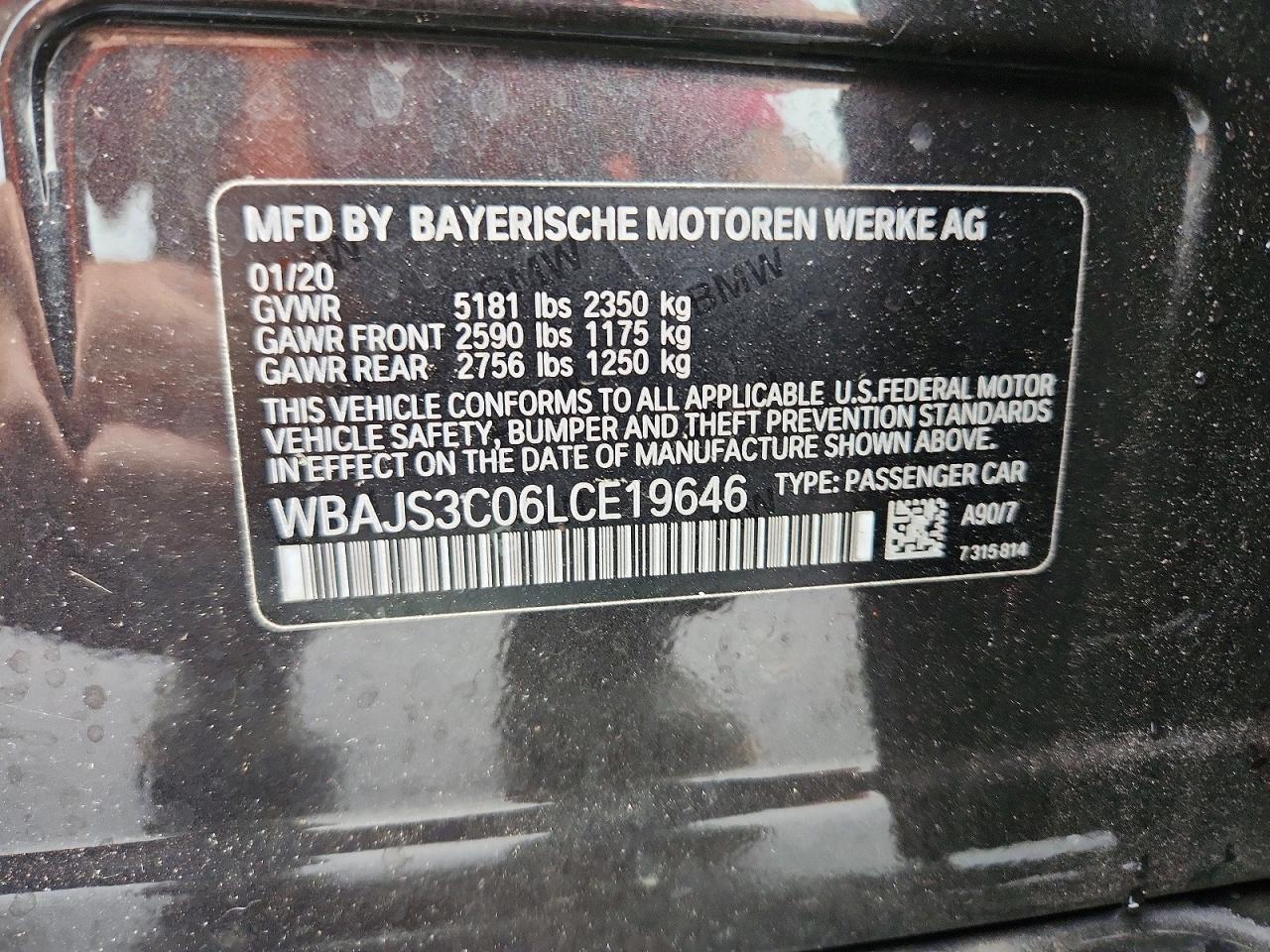 2020 BMW 5 SERIES
