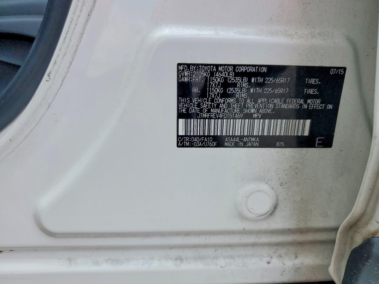 2015 TOYOTA RAV4