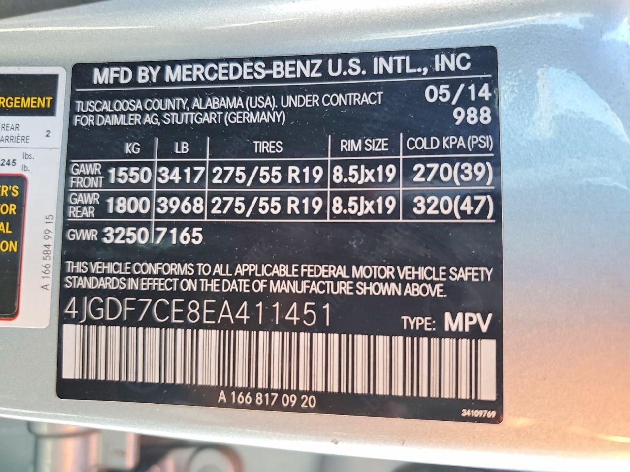 2014 MERCEDES-BENZ GL-CLASS
