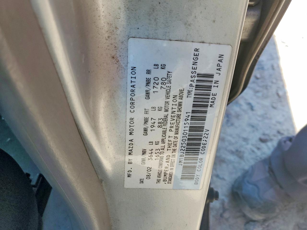 2003 MAZDA PROTEGE