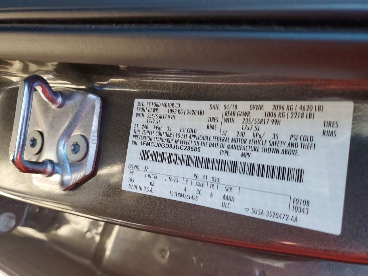 2018 FORD ESCAPE