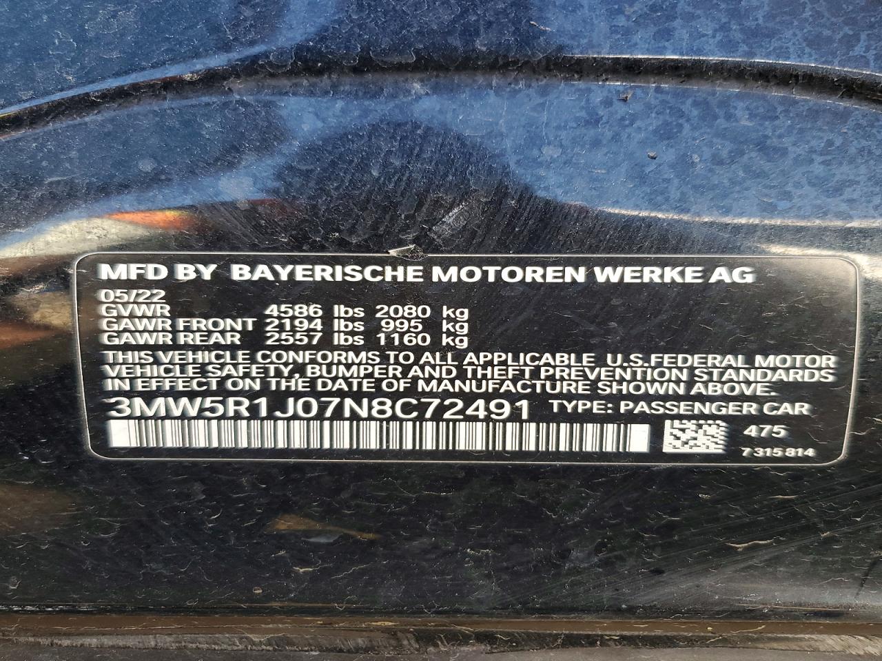2022 BMW 3 SERIES