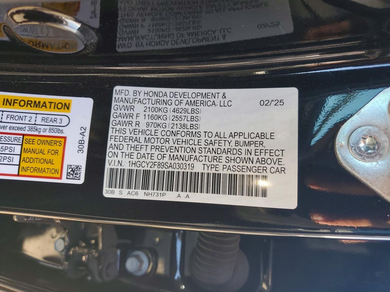 2025 HONDA ACCORD