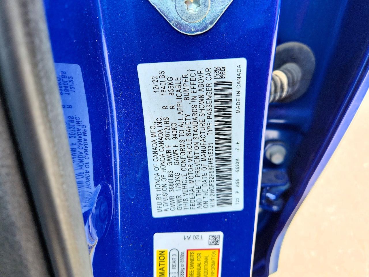2023 HONDA CIVIC