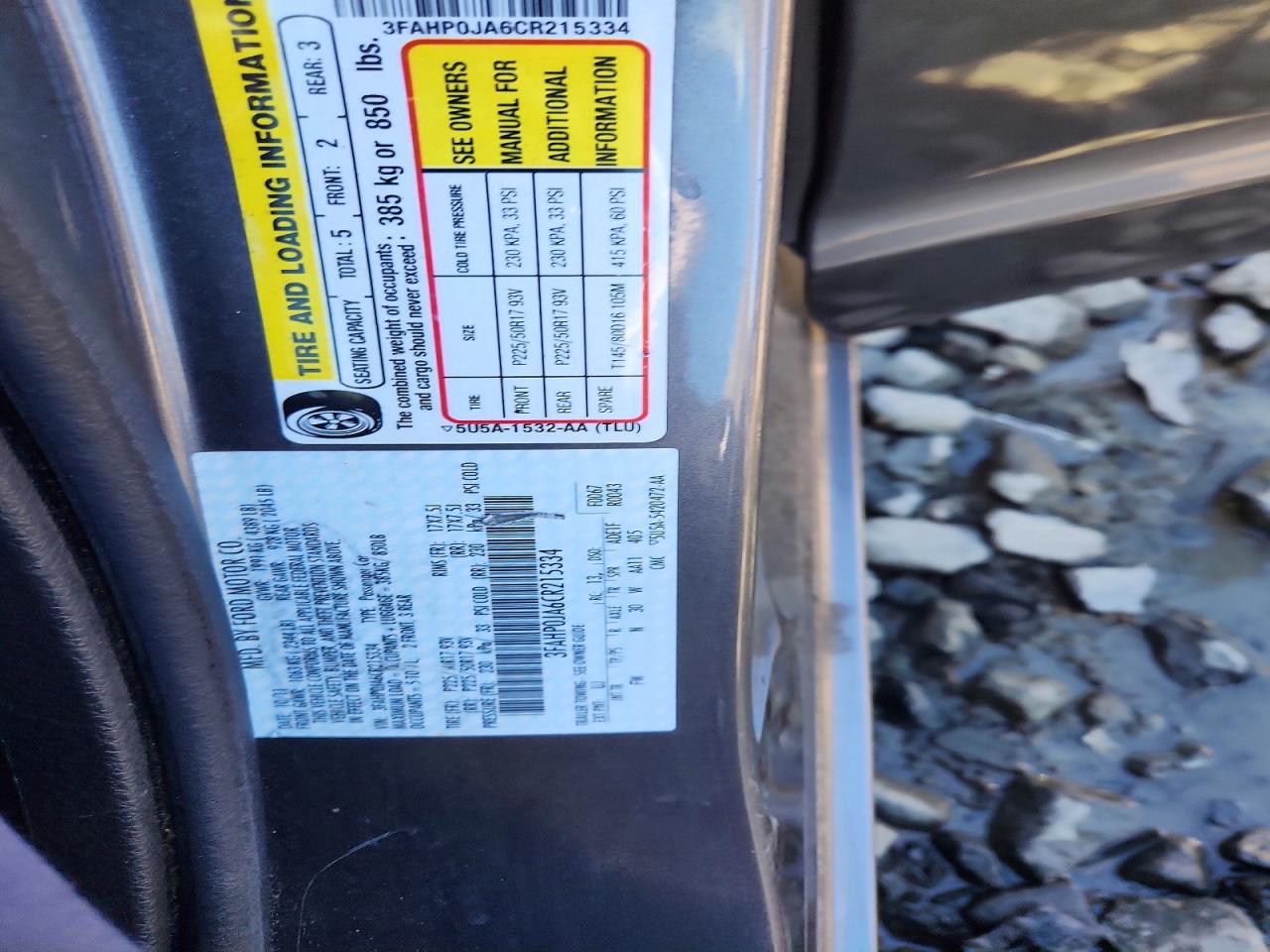 2012 FORD FUSION