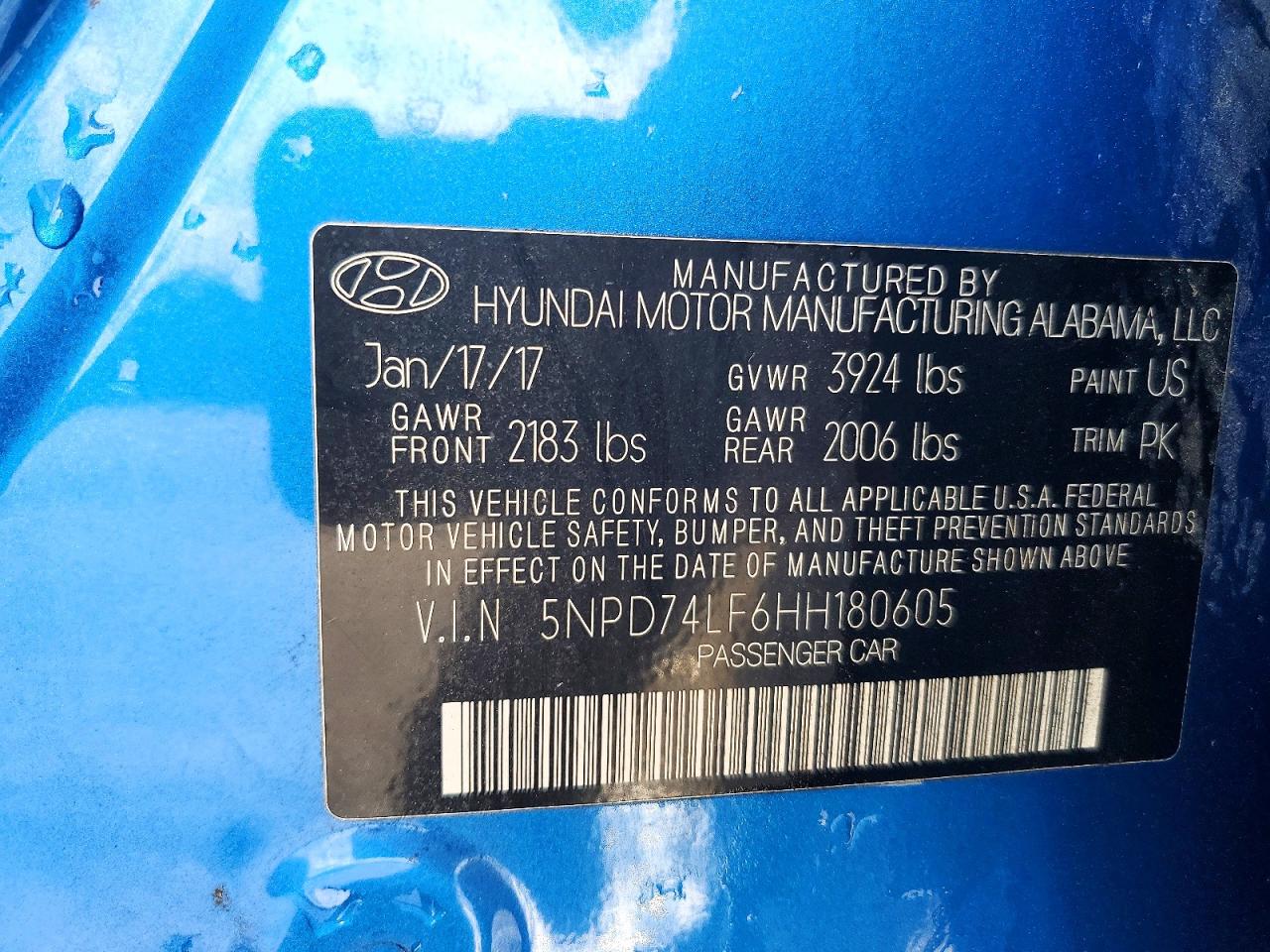 2017 HYUNDAI ELANTRA
