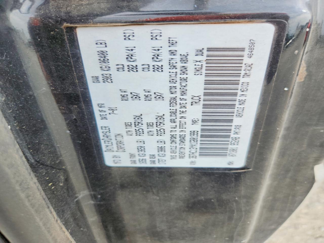 2001 DODGE RAM 1500
