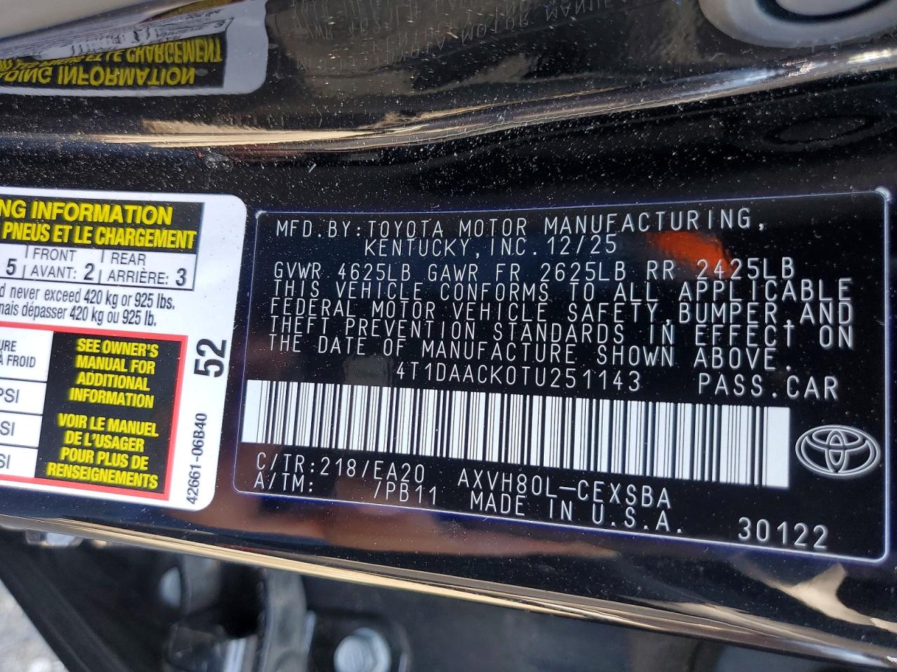 2026 TOYOTA CAMRY