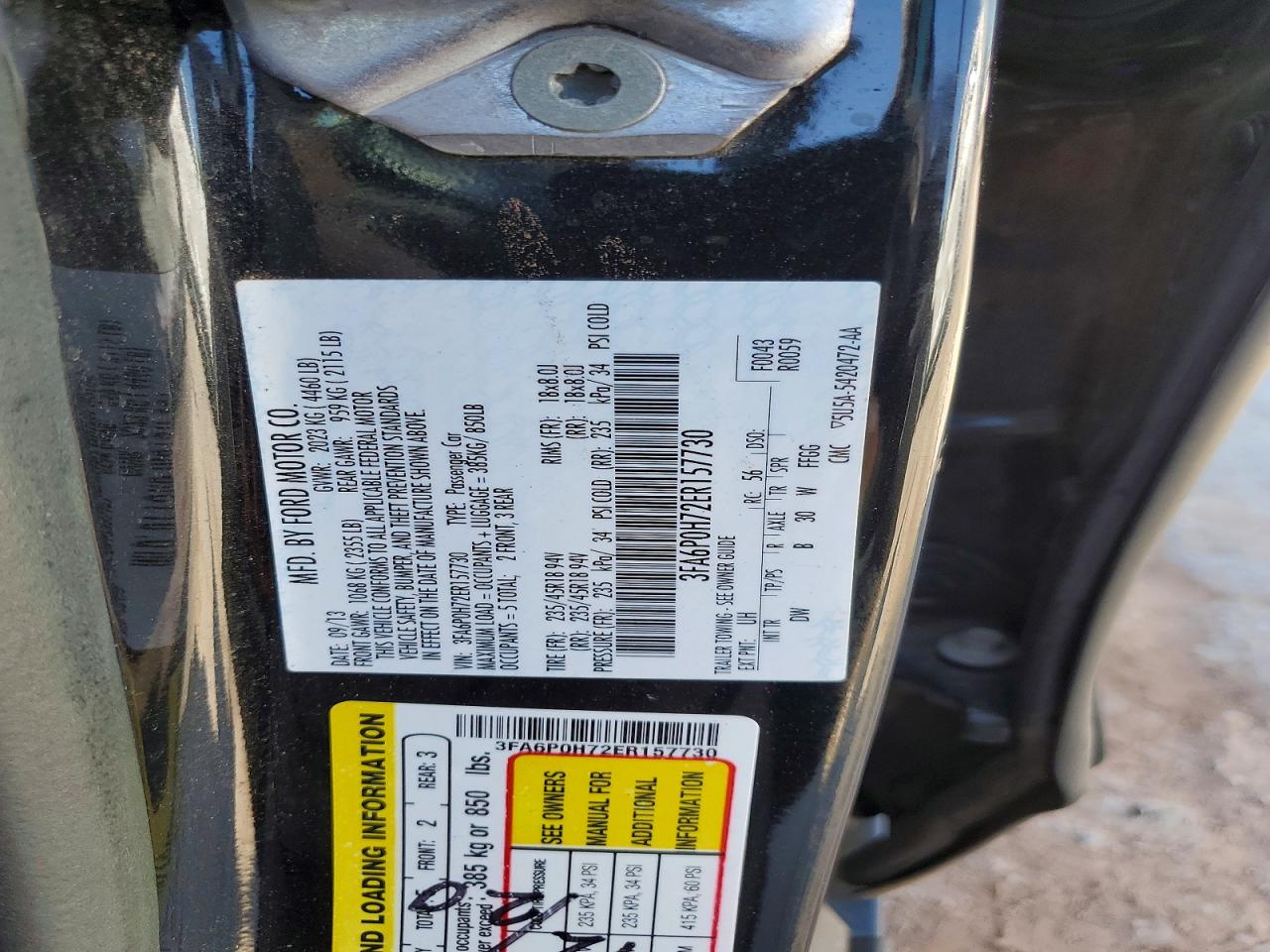 2014 FORD FUSION