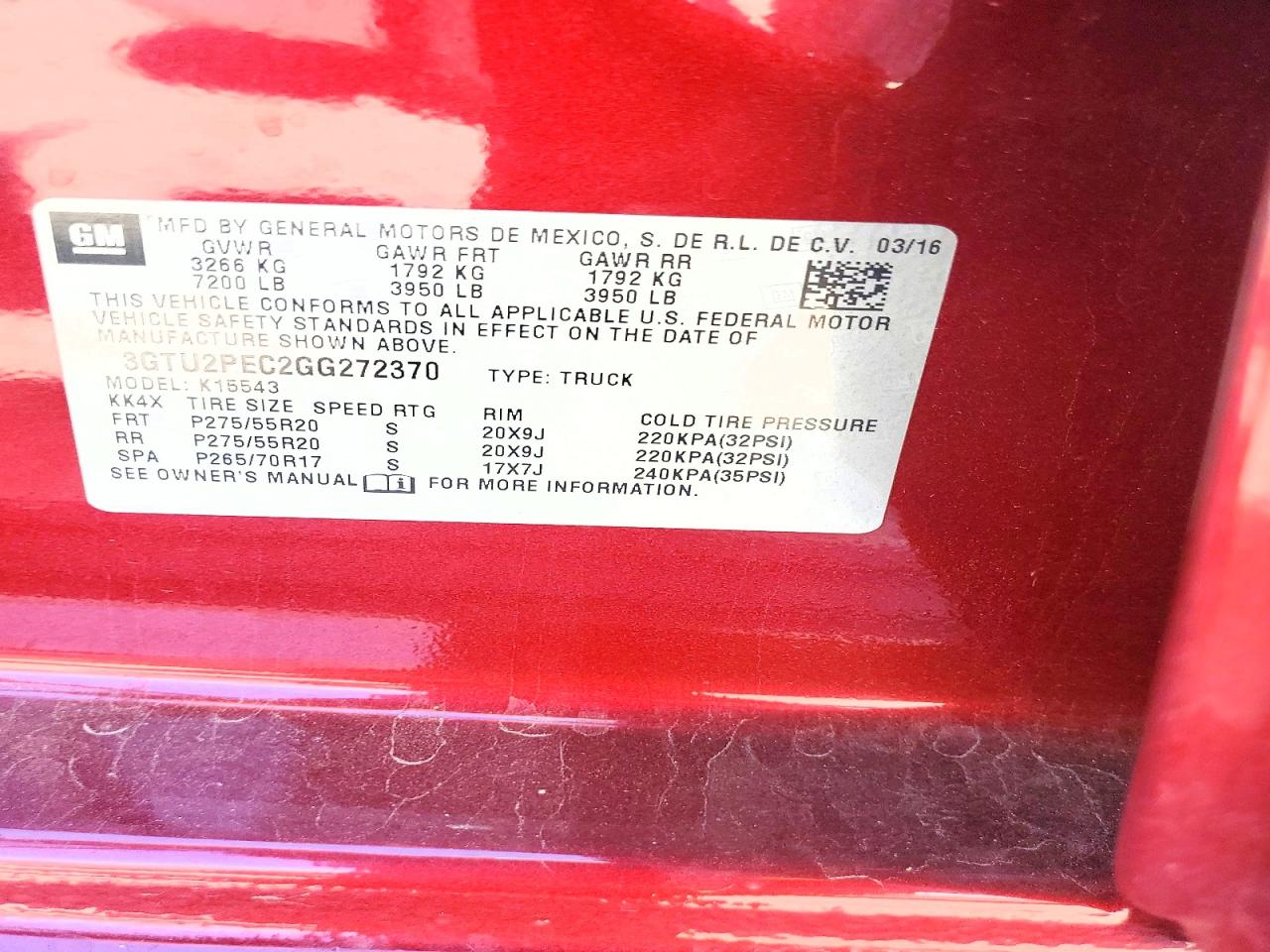 2016 GMC SIERRA