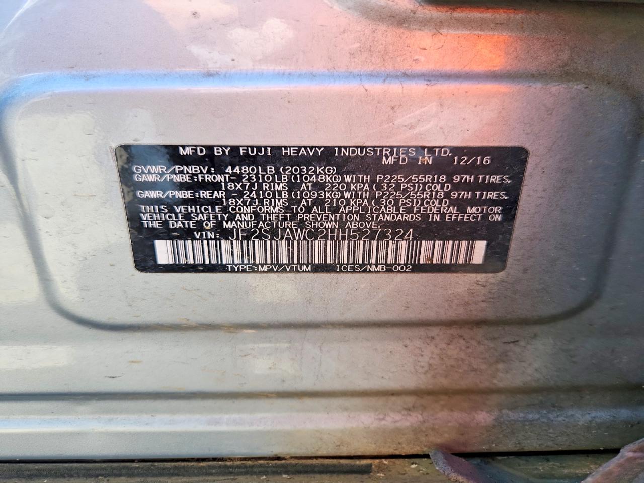 2017 SUBARU FORESTER