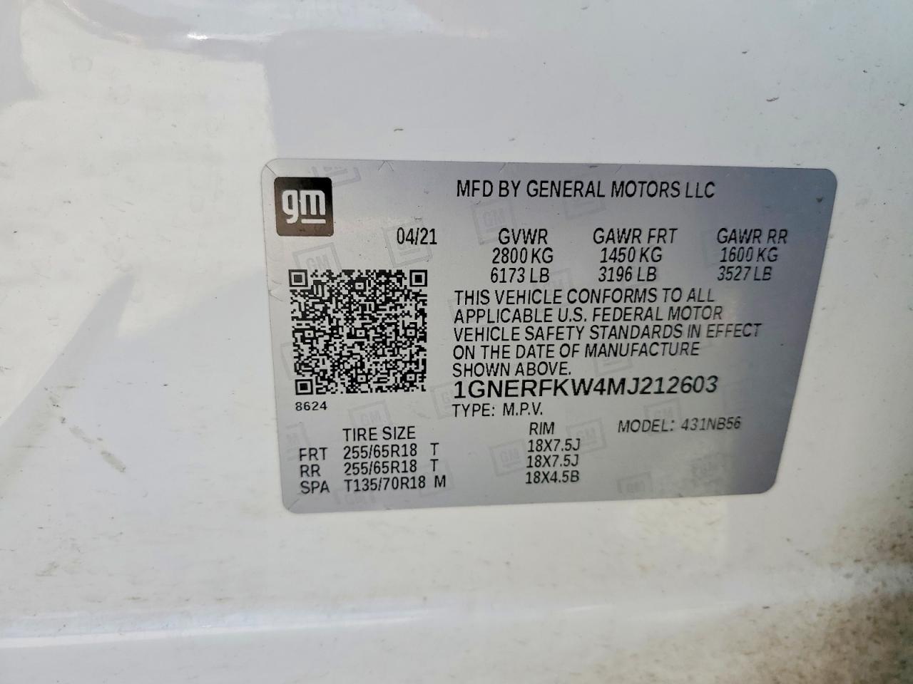 2021 CHEVROLET TRAVERSE