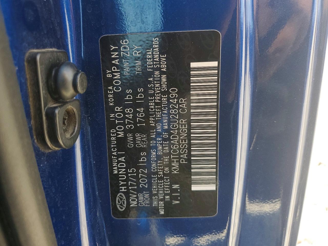 2016 HYUNDAI VELOSTER