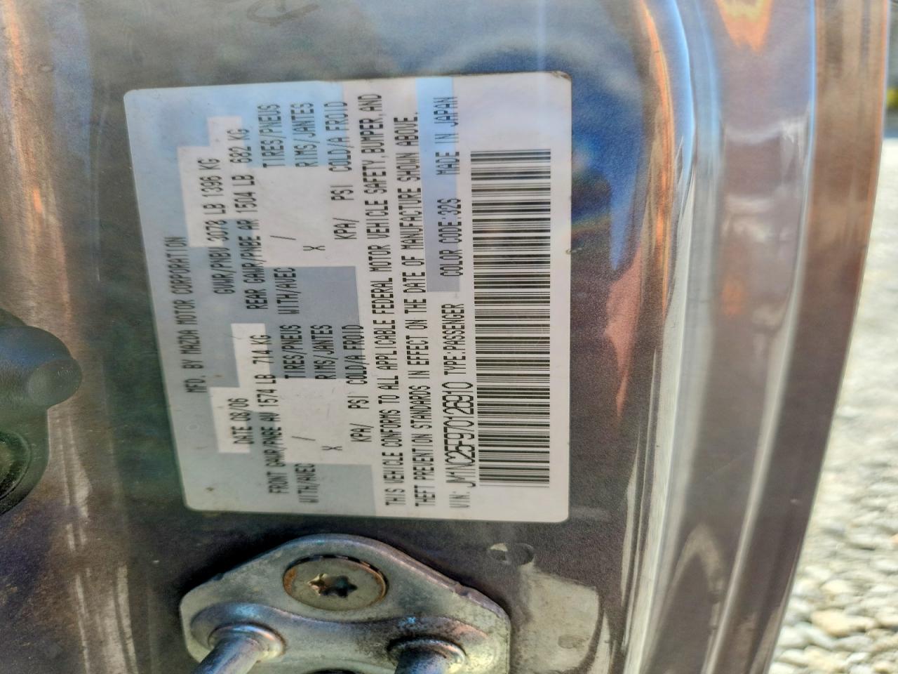 2007 MAZDA MX5