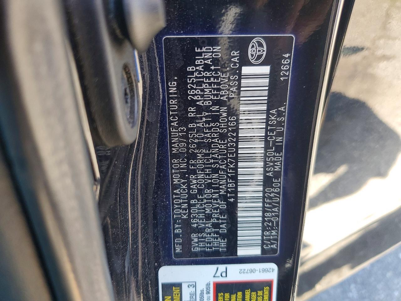 2014 TOYOTA CAMRY