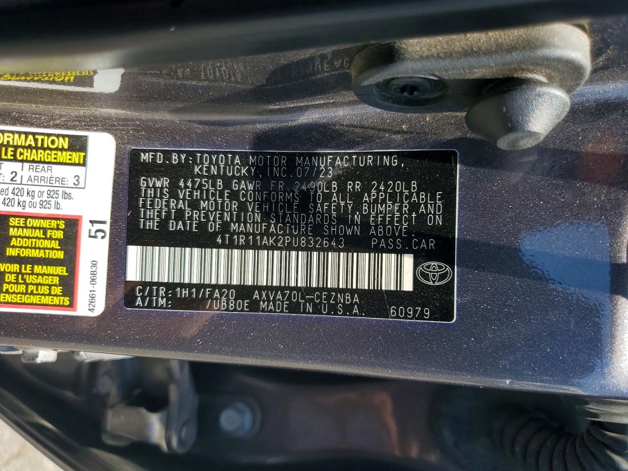 2023 TOYOTA CAMRY