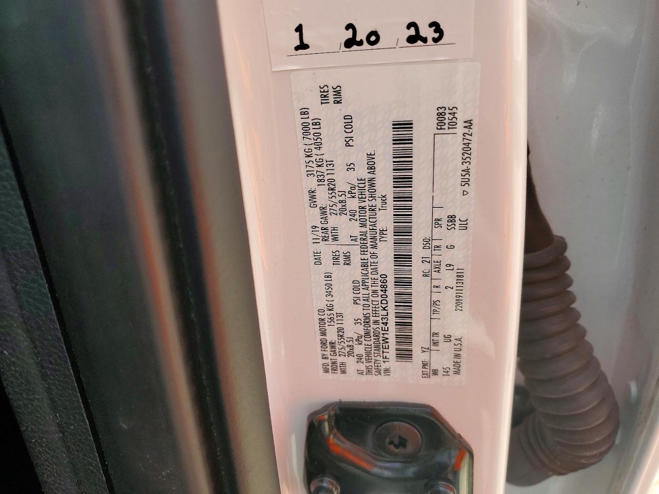 2020 FORD F150